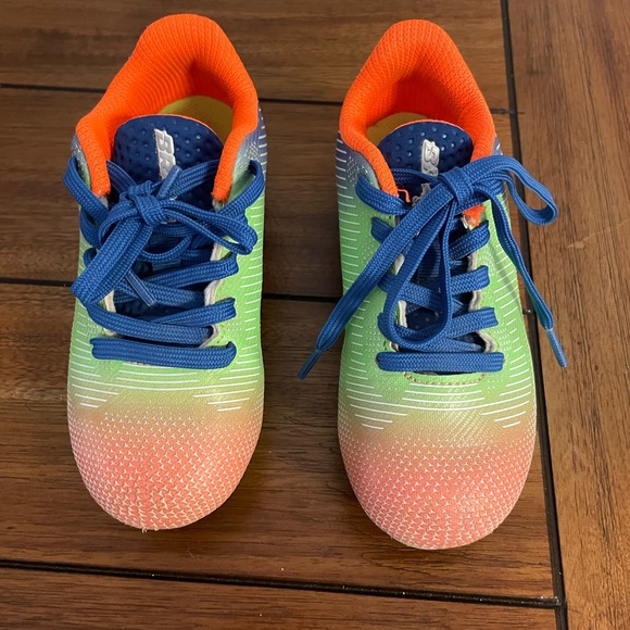 Vibrant Blue and Orange Athletic Sneakers - Picture 1 of 6